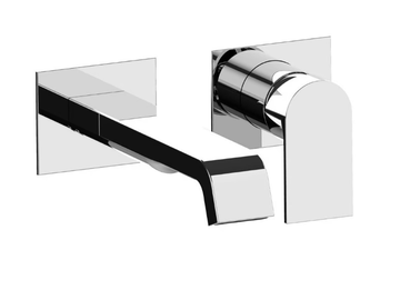 TOLOMEO 83547 - Wall-mounted single handle washbasin mixer by Rubinetterie Frattini - view 2